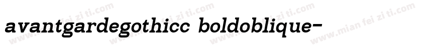 avantgardegothicc boldoblique字体转换